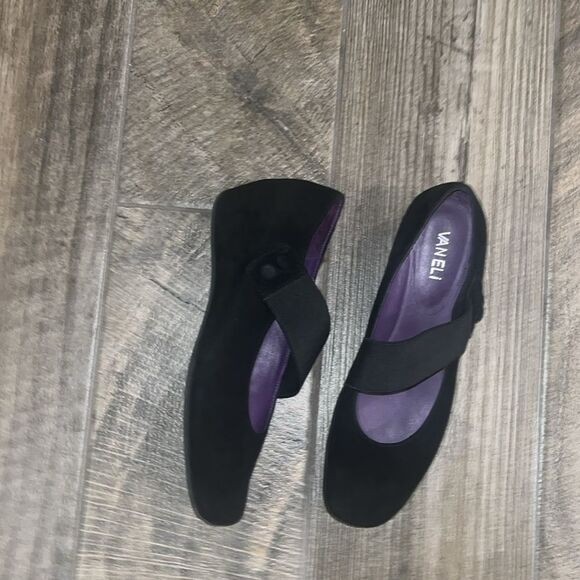 VanEli black suede leather 1” wedge - Picture 1 of 4
